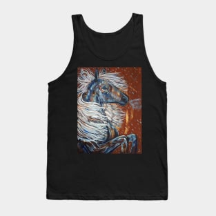 Roan Rearing Horse Painting Tank Top